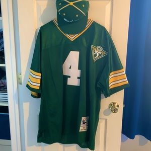 Packers Jersey Brett Favre Throwback Size 52 PLUS Seattle SuperSonics Hat